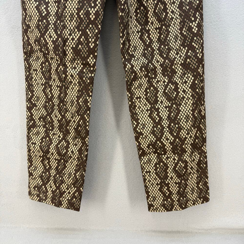 Dickies Khaki Pants Women's 4R Brown Snake Print High Rise Tapered Leg NWT - Picture 4 of 16